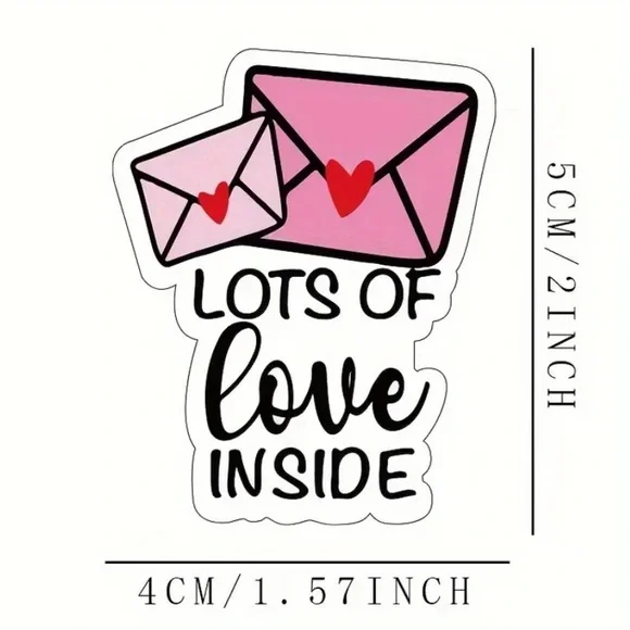 25pc Lots Of Love Inside Stickers, Mail Packaging Stickers For Small Business - Picture 3 of 3